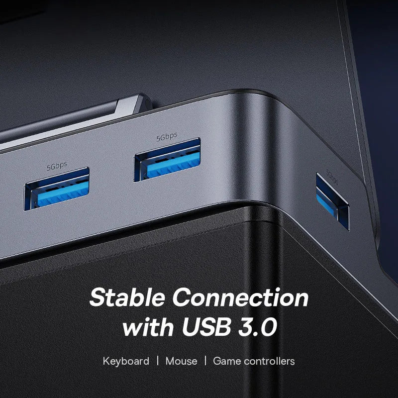 USB C Docking Station for Steam Deck Switch 6-in-1 Set Type C to 4K-60Hz HDMI-Compatible Gigabit Ethernet USB 3.0 Internet Hub Mobile Cell Phones Products Electronics Supplies