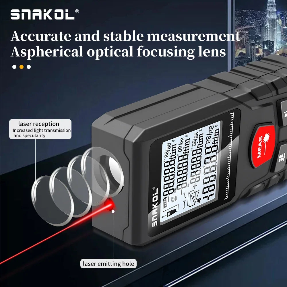 NEW Arrivals 100-120M Laser Distance Meter Professional Rangefinder with Digital Tape Measure Functionality, Precision Ruler