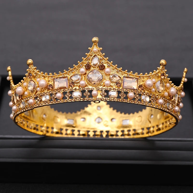 Low-Price Sales are Limited Luxury Wedding Crown Gold Silver Color Rhinestone Crystal Diadem Queen Crown Princess Tiaras Bridal Hair Jewelry Party Hair Accessories Girls Ladies Luxury Jewelry Fashion Accessories Supplies