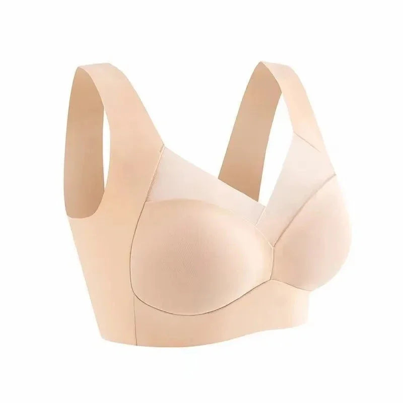 NEW Arrivals L(50KG) -6XL(110KG) Top Quality Ice Silk Seamless Sport Bra Gather Prevent Sagging Underwear No Steel Ring Comfortable Large Size Bra Sexy Vest Bralette Chubby Ladies Underwear