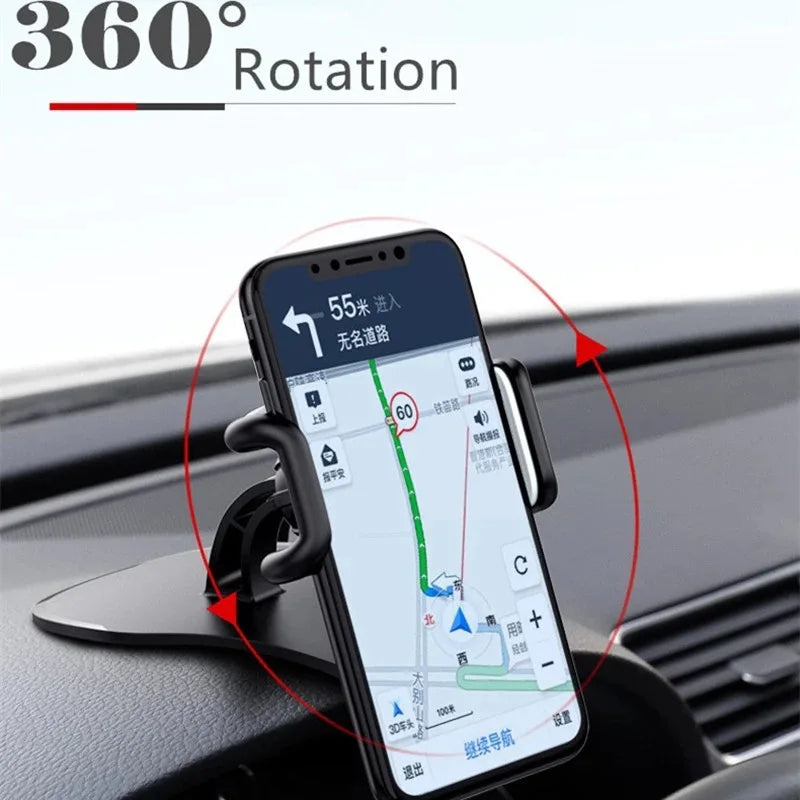 NEW Arrivals 360 Rotatable Car Phone Holder Universal Cell Phone Stands Car Rack Dashboard Support for Auto Grip Mobile Phone Fixed Bracket