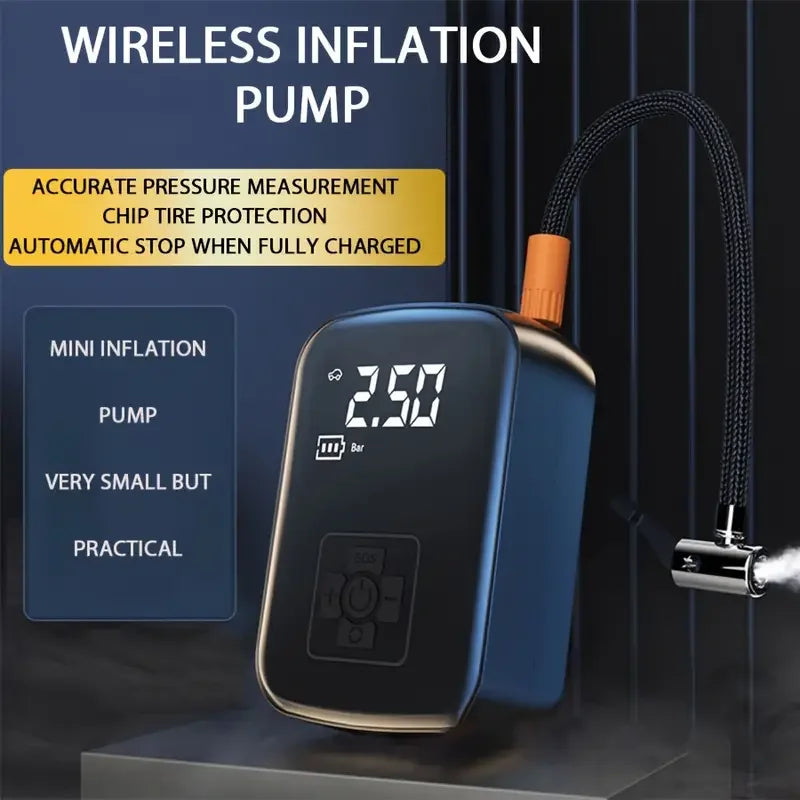 NEW Arrivals Wireless Air Compressor Portable Universal Electric Air Pump Tire Sensor Mini Inflatable Treasure for Car Motorcycle Basketball Mattress Bicycle