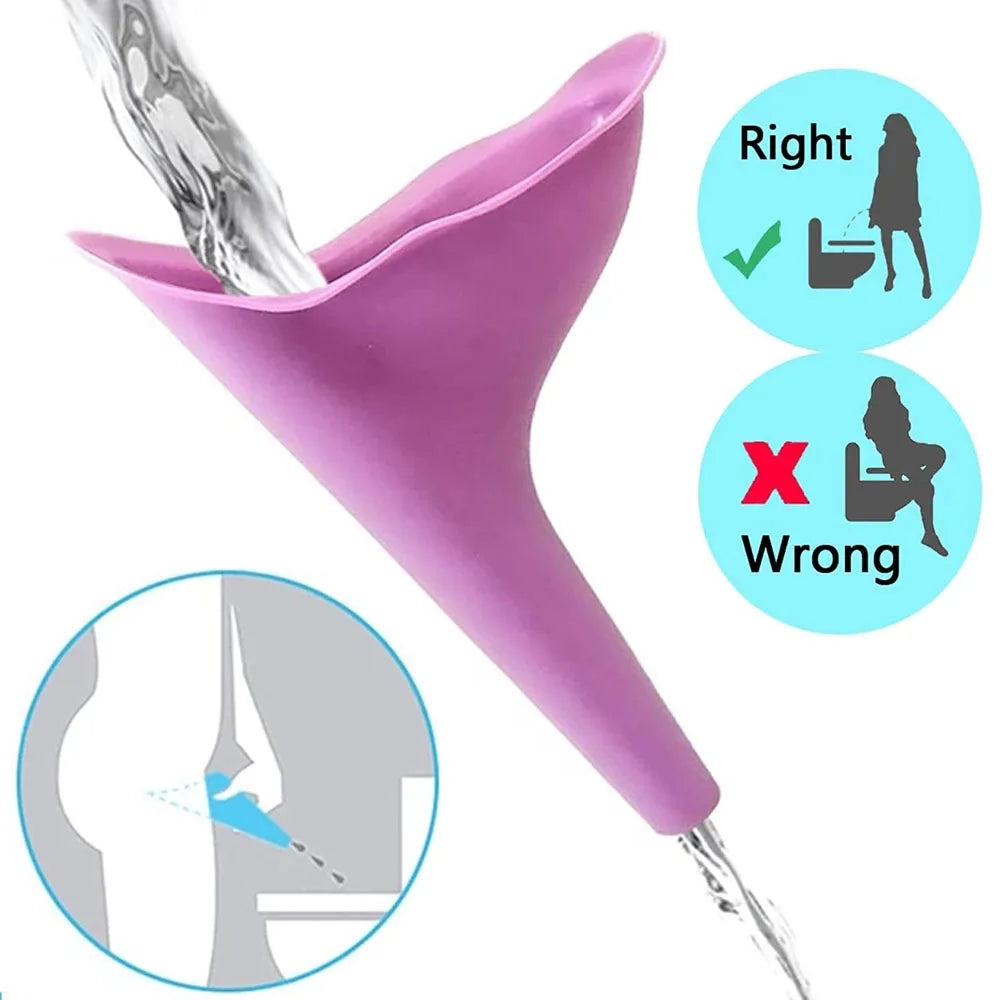 Women Urinal Emergency New Design Field Outdoor Travel Camping Portable Female Urinal Soft Silicone Urination Device Stand Up