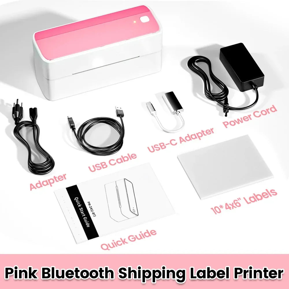 BRAND NEW Original PHOMEMO Wireless Printer 241 Bluetooth Thermal Label Printer Small Shipping Label Printer 4X6 Compatible with iPhone Android Mac Windows Home Office Business