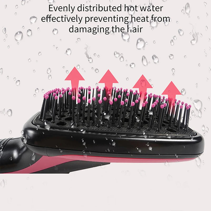 Hot Sale One Step Hair Comb Negative Ion Hair Dryer Brush Curling Straight Wet And Dry Straight Curler Hot Air Comb