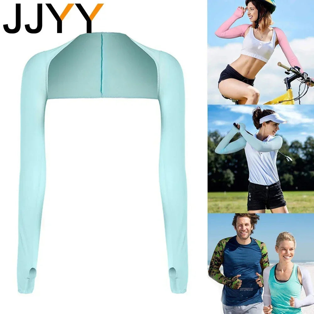 BRAND NEW Ice Silk Shawl Cuff Arm Warmers Women Sun UV Protection Sports Gloves for Outdoor Activity Running Fishing Cycling Sleeves Women Sports Apparel Accessories