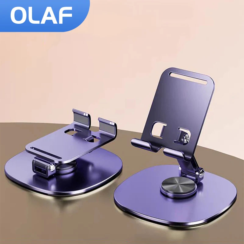 NEW Arrivals Olaf Rotating Table Cell Phone Holder Support Desktop Stand For iPad Samsung iPhone 15 14 13 Mobile Mount