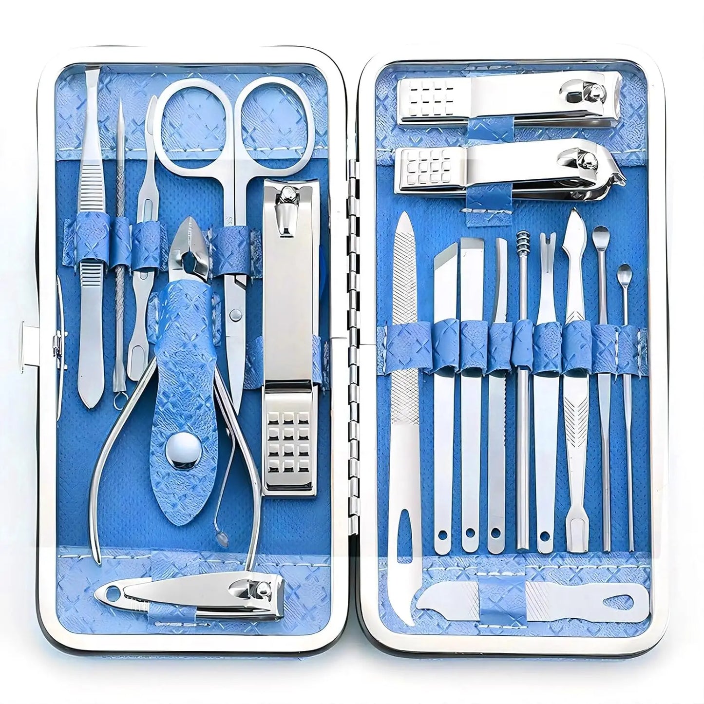 NEW Arrivals 19 in 1 Set Professional Nail Clippers Pedicure Kit, Manicure Tool Kit, Stainless Steel Facial Grooming Set Kit, Gift Idea for Women