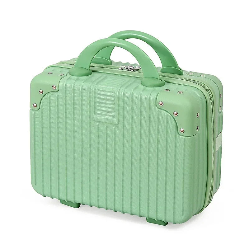 NEW Luxury Retro Modern Pattern Outdoor Travel Airport Cosmetic Case 14-16Inch Mini Portable Box Small Luggage Hand Gift Storage Cosmetic Bags Accessories Supplies Small Password Box Ladies Cosmetics Luxury Products