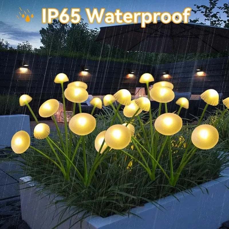 NEW Solar Garden Lights 2 Modes LED Solar Mushroom Lights Waterproof Decor Yard Patio Pathway Jellyfish Lamp Atmosphere for Garden Decoration
