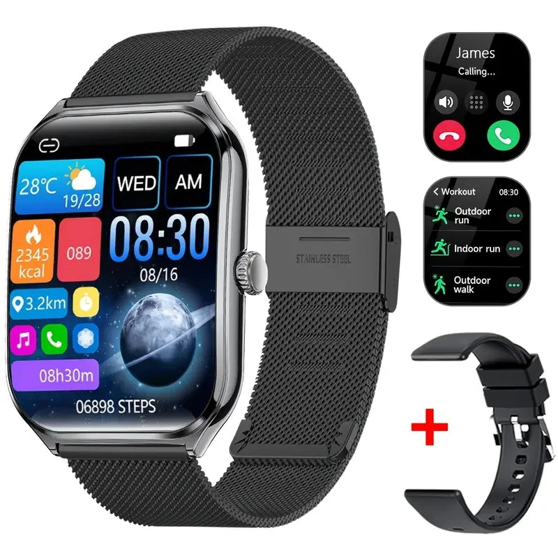 NEW Ultra Thin Smart Watch Women Men 1.96" AMOLED 360*360 HD Pixel Display Always Show Time Call Reminder Smartwatch Ladies For Huawei