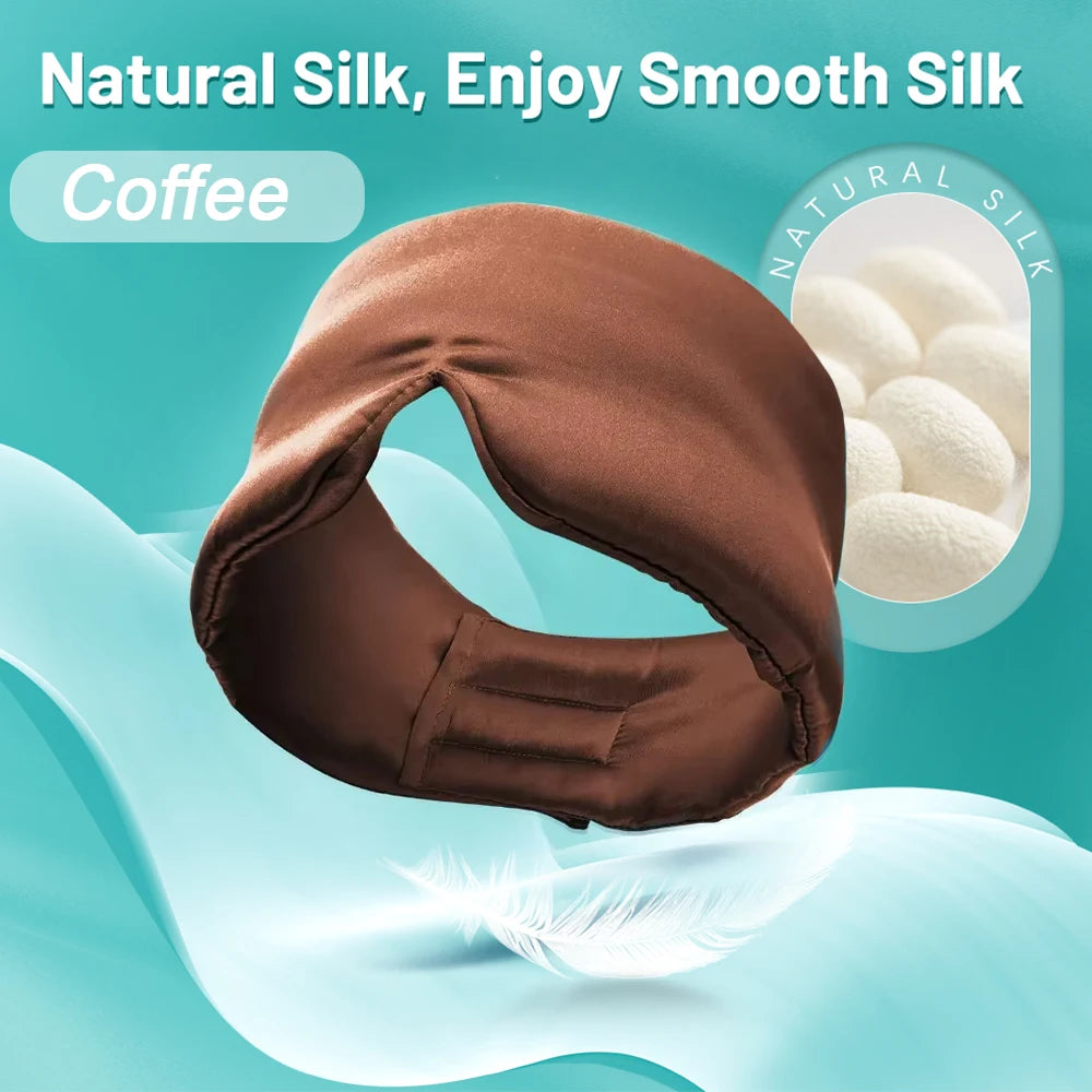 NEW Arrivals 8 Colors Soft 100% Silk Sleeping Mask Blocking Light Eye Cover Mask Outdoor Travel Hotels Airplane Sleep Mask Natural Mulberry Silk Smooth Eyepatch Mask