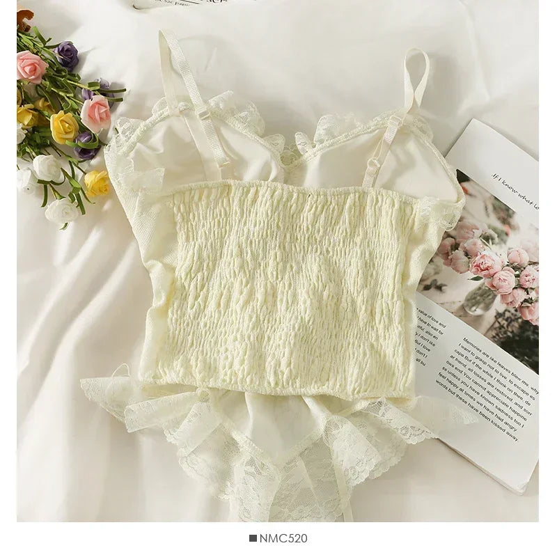 NEW Arrivals Sexy Clothes Blouses Sexy Crop Tops Women Corset Lace Bandage T-Shirt Camisole Woman Sling Tank Top Fashion Sleeveless Waistcoat Ladies Sexy Underwear Clothing