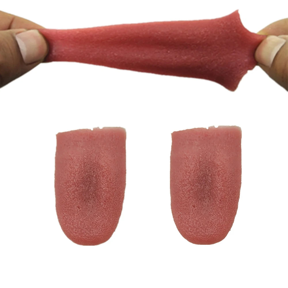 NEW 12 PCS Set Halloween Prank Props, Realistic Fake Tongue, Magician Props Trickery Toys Fake Tongue, Halloween Party Decoration Sets