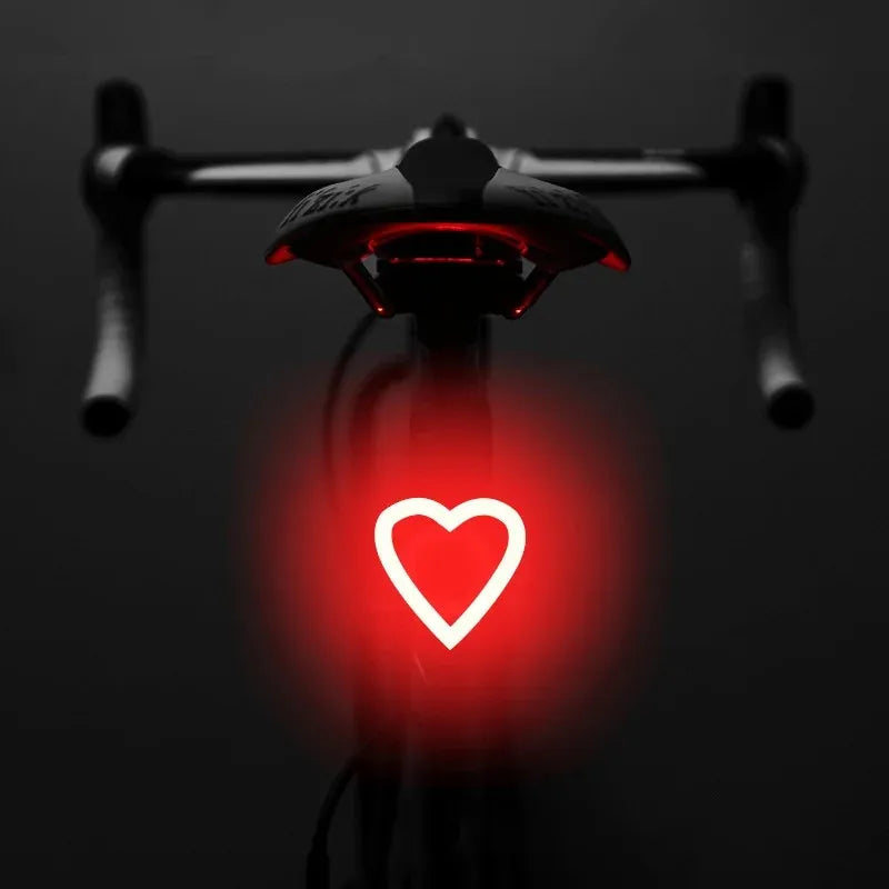 NEW Arrivals Wine Glass/Bone/ Steering 3 Styles Multi Lighting Modes Bicycle Tail Light Cycling Lamp USB Rechargeable Led Flash Tail Rear Lights MTB Seat Post Bike Accessories Sports Supplies