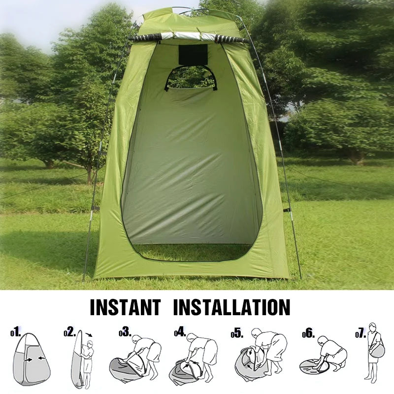 Portable Privacy Shower Tent Outdoor Waterproof Changing Room Shelter for Camping Hiking Beach Toilet Shower Bathroom