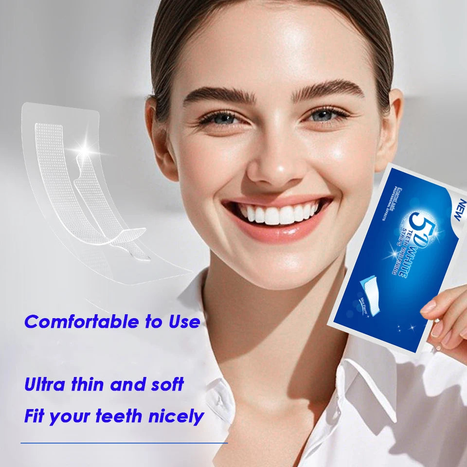 NEW 14/28 Pairs Teeth Brightening Strips for Teeth, 5D/9D Whitener Strips Reduced Sensitivity White Strips for Teeth Whitening Personal Care Accessories Dental Supplies