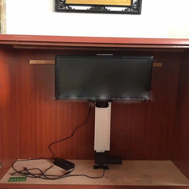 40-60 Inches TV Lifting Bracket 16mm/s 500/700/800mm Stroke with Remote Controller Projector Stand Bearing 1000N AC 110v/220v