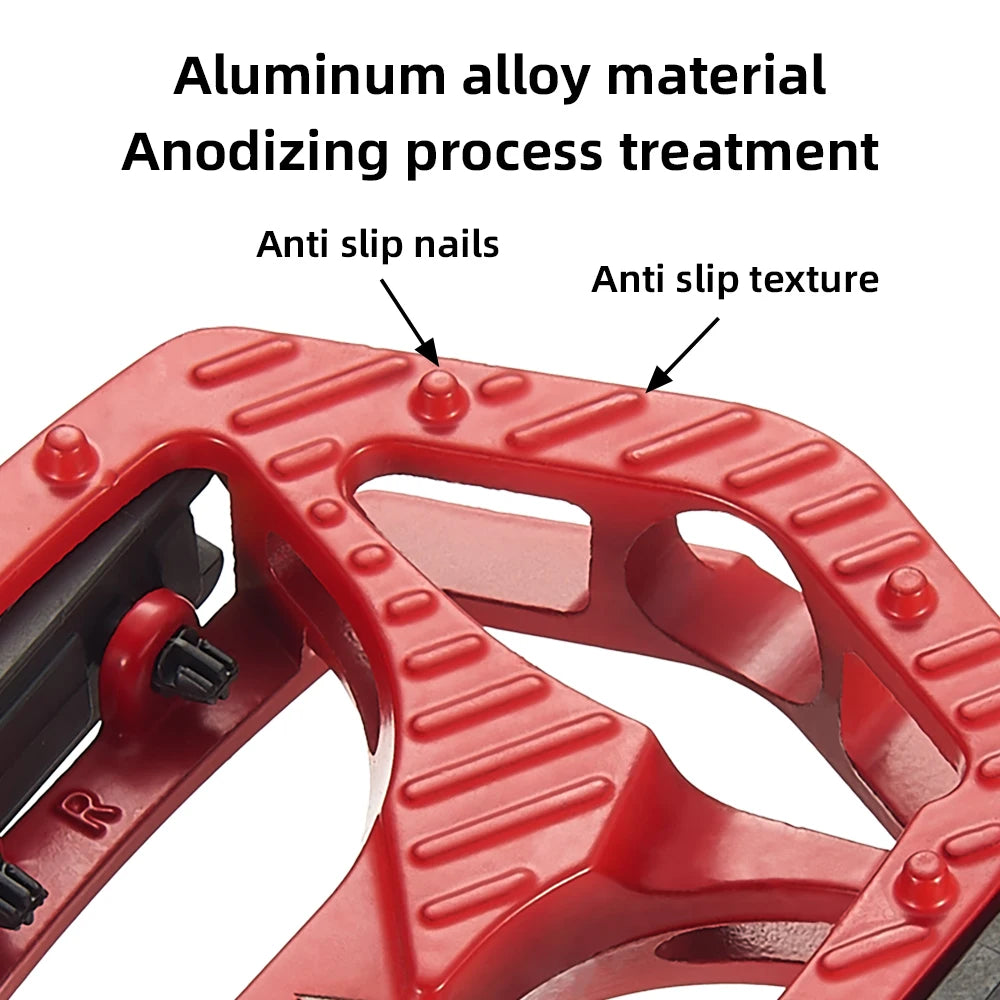 NEW Arrivals Bicycle Aluminum Alloy Anti-Slip MTB Bike Ultralight Pedal Dustproof Waterproof Seal Double DU Flat Professional Pedals Cycling Parts Accessories