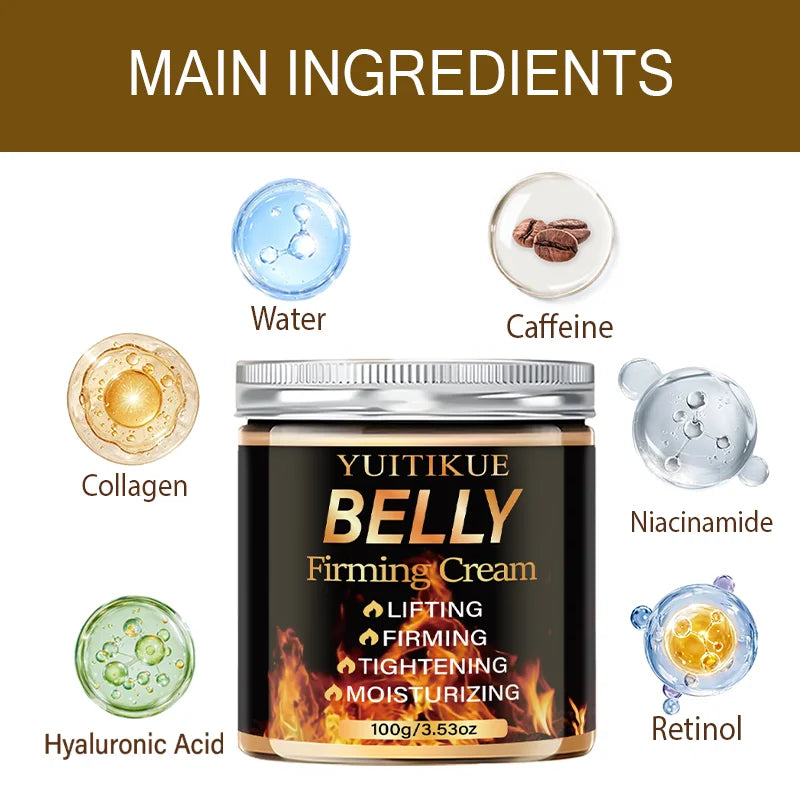 Belly Firming Cream, 100g Lifting Tightening Moisturizing Cream for Tummy Firming & Skin Toning Skin Care Accessories Korean Products