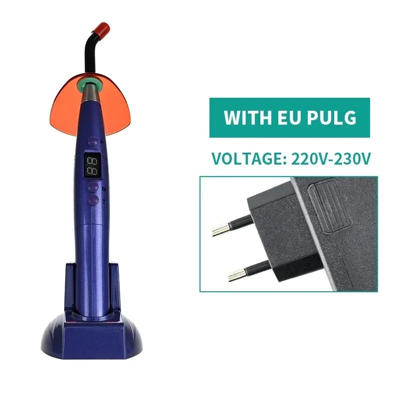 NEW Arrivals Dental Wireless Curing Light Resin Solidification 5W≥1200mw/c㎡ 440-480nm Wavelength Curing Machine With LED Screen Teeth Mouth Hygiene Tools Health Care Supplies