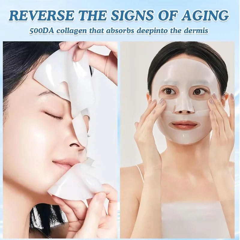 NEW Buy 5 Get 5 Free Korean Bio Collagen Face Mask Anti Wrinkle Fade Face Fine Line Lift Firm Skin Anti-Aging Brighten Skin Care Korean Cosmetics