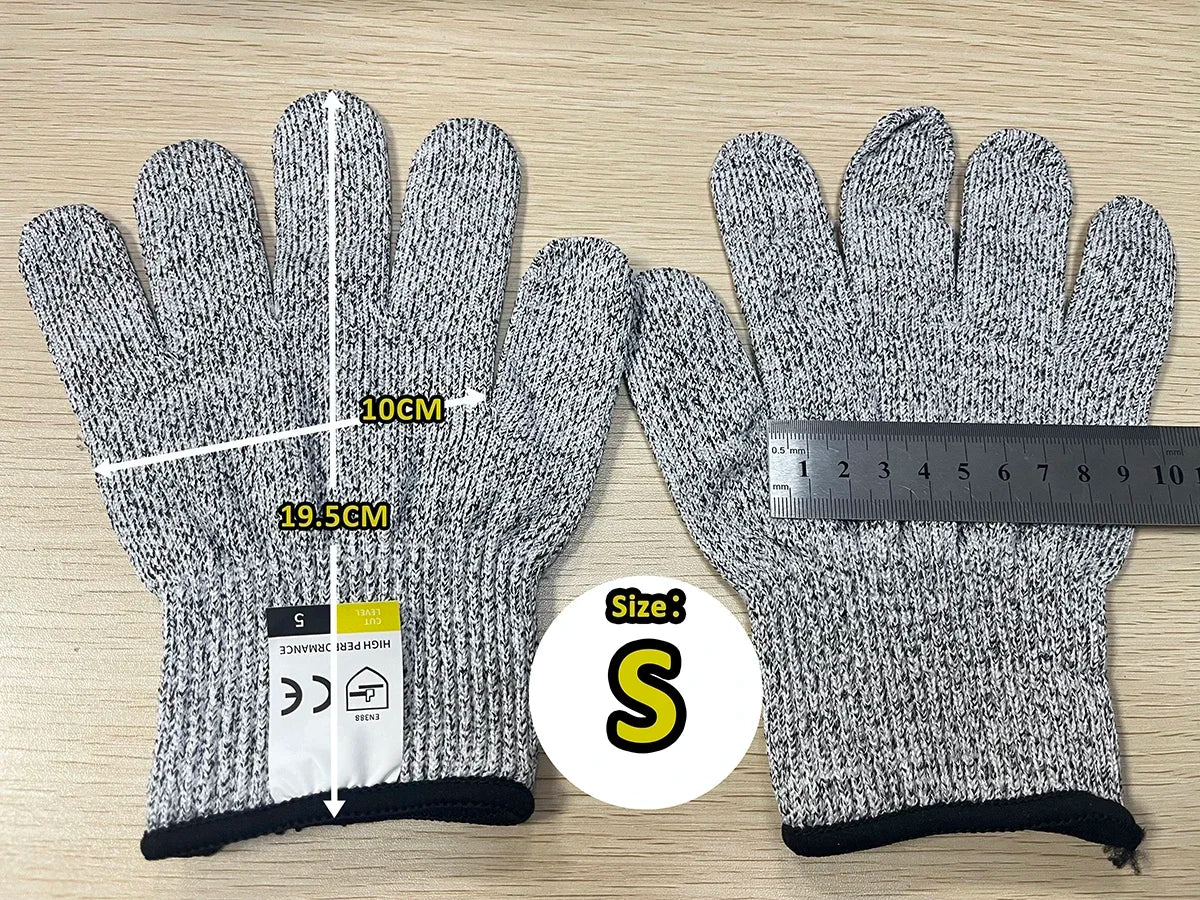 NEW Arrivals XXS-XL Size Level 5 Safety Anti Cut Gloves High-Strength Industry Kitchen Gardening Anti-Scratch Anti-Cut Glass Cutting Multi-Purpose Top Quality Class 5 Gloves