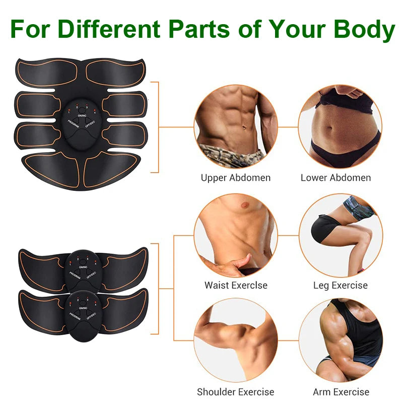 NEW Arrivals Women Men Wireless EMS Muscle Stimulator Toner ABS Abdominal Hip Trainer Weight Loss Fitness Shaping Electric Body Slimming Massager Sports Supplies