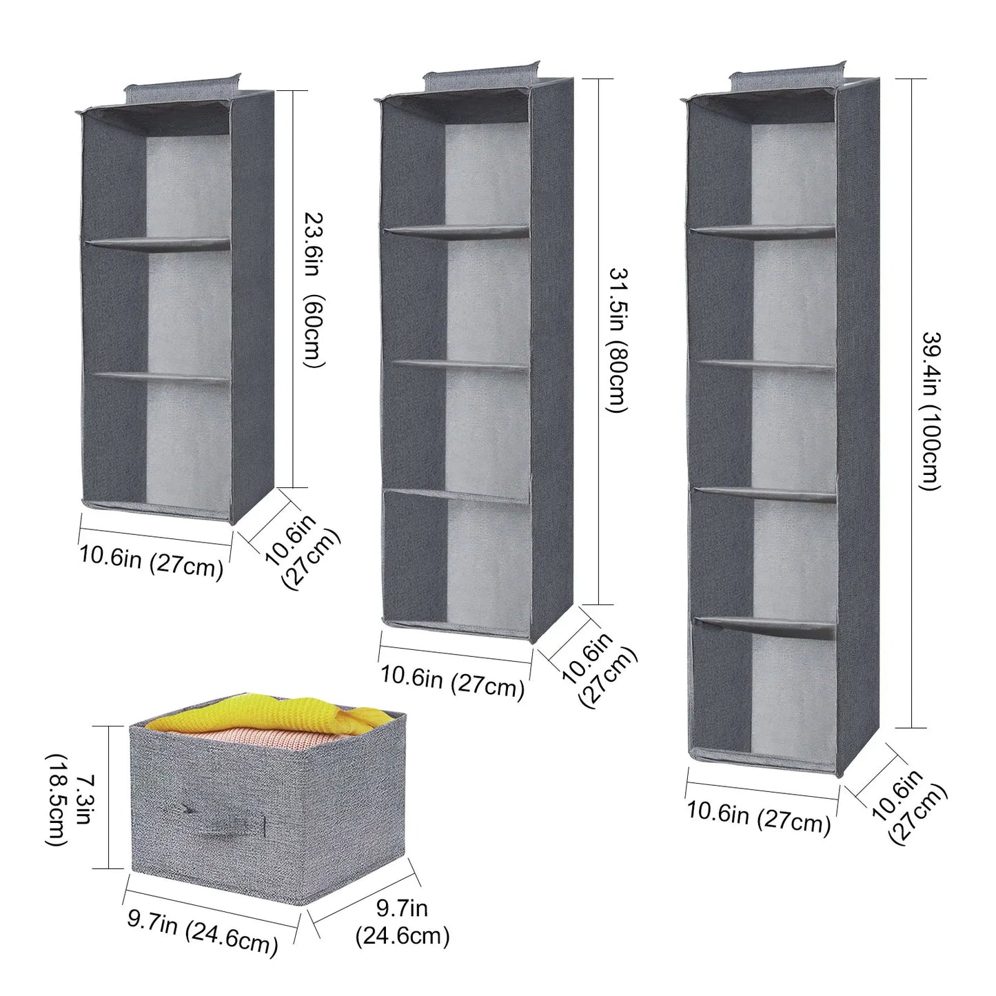 Hanging Closet Rack Shelf Tidy Hanger Wardrobe Storage Organisers Clothes Organizer Holder Collapsible Hanging Storage Shelves