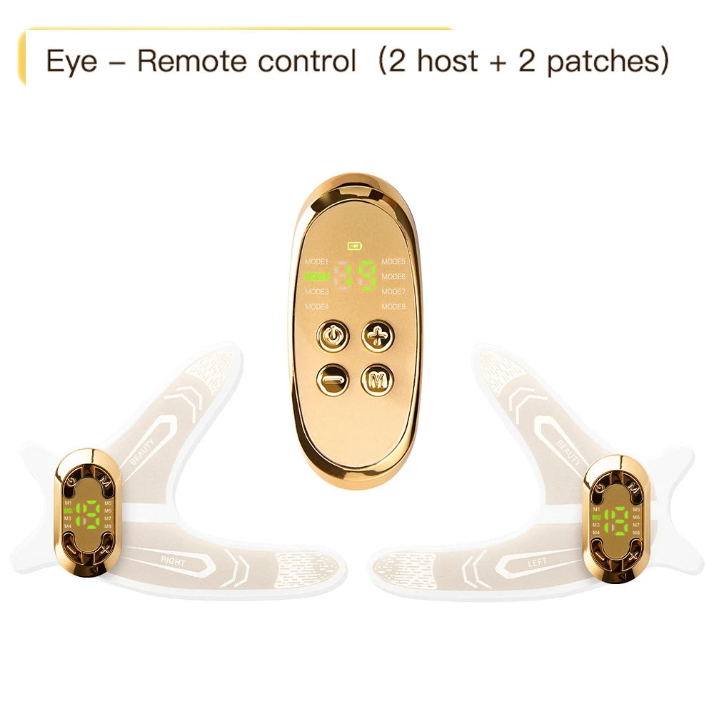 NEW EMS Facial Eye Massager Electric with Remote Control Muscle Stimulator Facial Massagers Beauty Eyes Face Lifting Fatigue Relief Women Skin Care Supplies
