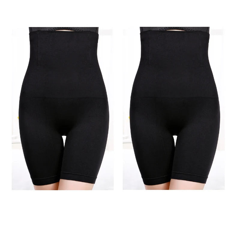 NEW Arrivals 2PCS Set S(50KG) -6XL (135KG) Plus Size Women Belly Shaping Brief High Waist Lifting Hip Pants Slimming Panties Postpartum Shaper Underwear Safety Panty