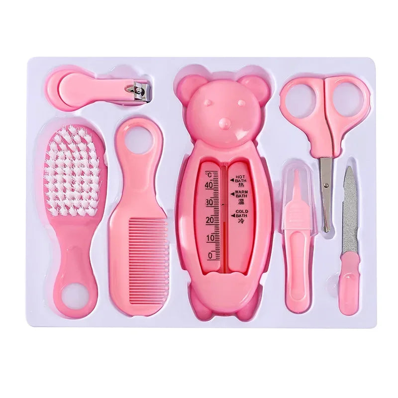 NEW 7PCS Set Brushes, Baby Safety Nail Clippers, Baby Care Set of Infant Water Temperature Gauge Combination Set, Convenient and Safe Babies Hygiene Tools Personal Care Supplies