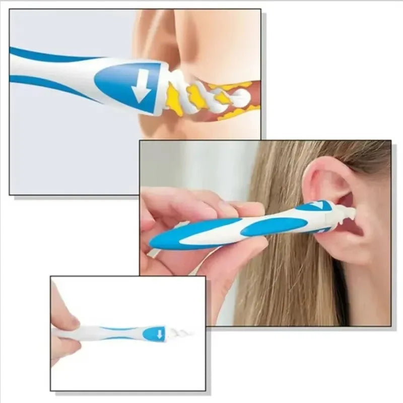 NEW Arrivals Adults/Children Ear Wax Remover Tool Ear Cleaner With Soft Silicone 16 Replacement Tips Simply To Grab Extract Earwax Sets