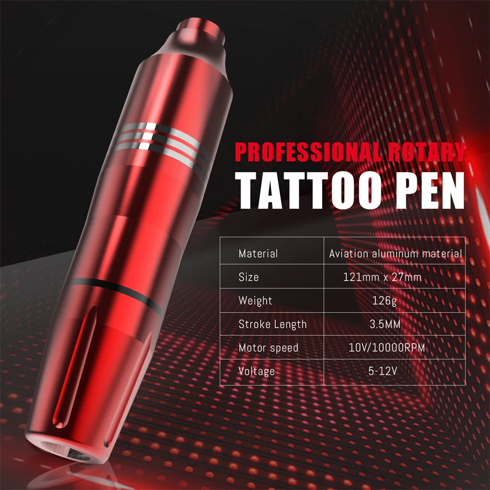 New Complete Wireless Tattoo Kit Tattoo Pen with 1500mAh LED Cordless Tattoo Power Supply And for Professiona Tattoo Artist