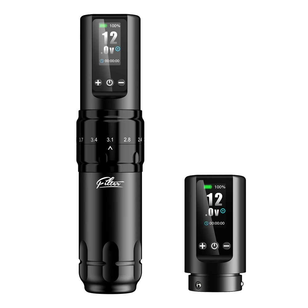 NEW Arrivals Filter X30 Wireless Tattoo Machine Pen 6 Adjustable Strokes 2.0mm-4.0mm Cartridge Tattoo Needles Set Cosmetic Accessories