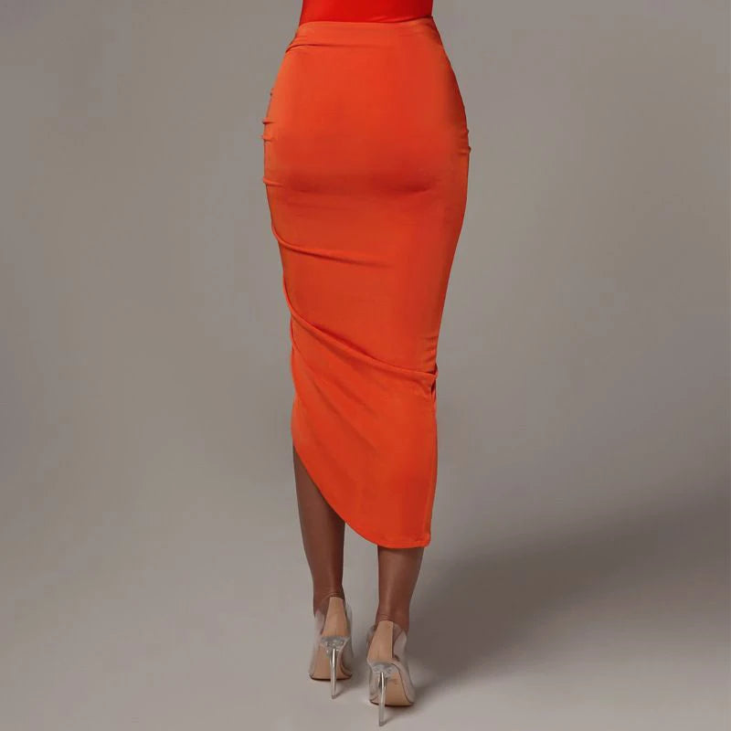 NEW Arrivals UK Size Black/Brown Color Irregular Low Waist Skirt Summer New Trend Hot Sweet Drawstring Shirring Skirt Elegant Evening Night Club Party Skirt Sexy Elegant Women Skirts