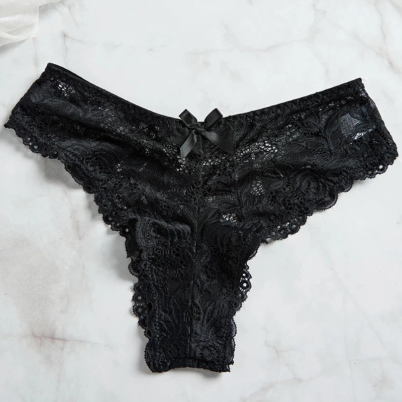 NEW Arrivals 2PCS Set Black/ Pink/Wine Red Color Transparent Sexy Lingerie Women Panties See Through Sleepwear Lace V Neck Nightdress And Thong Sets Female Underwear Briefs Set