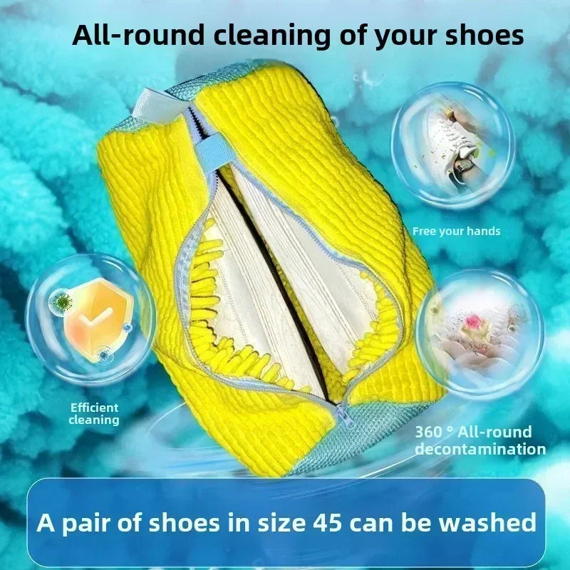NEW 4pcs Set 3 Colors Laundry Bag Shoe Washing Net Washing Bag Padded Net Laundry Shoes Household Machine Washing Shoes Bags Drying Bags
