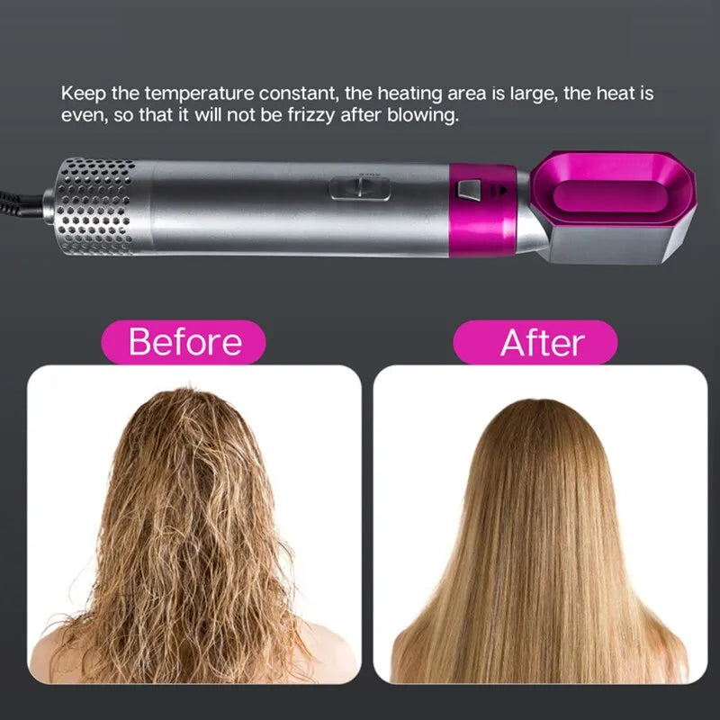 Hairdryer Comb A 5 In 1 Hot Air Comb For Curling And Straightening Hair Automatic Straight Hair Comb And Hair Dryer Hot Comb