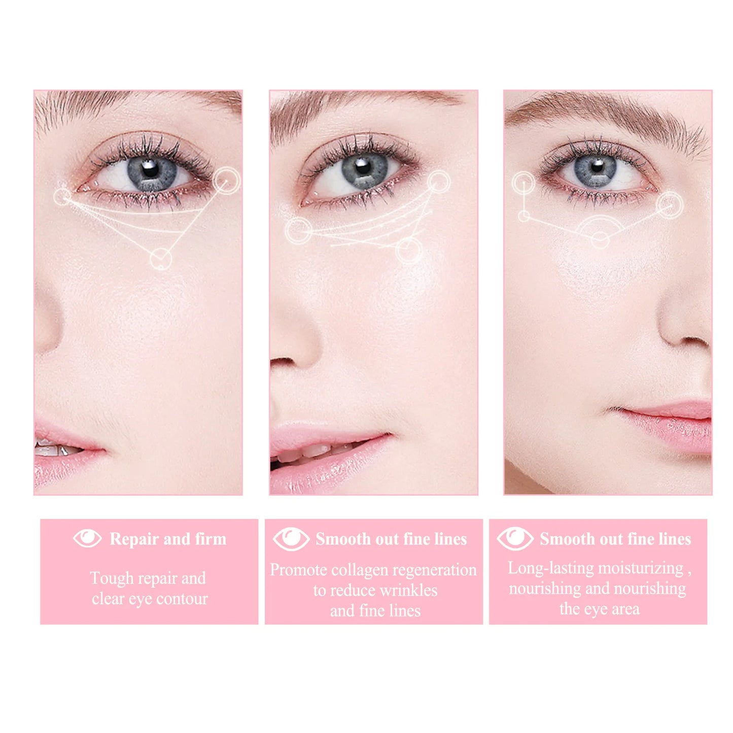 EELHOE Retinol Eye Cream Stick moisturizes, moisturizes, firms the eye area, improves fine lines, crow's feet and dark circles