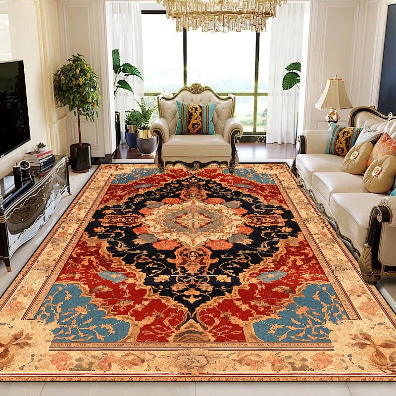 NEW Arrivals 8 Patterns/Flannels Luxury Persian Red Carpet Living Room Decoration Sofa Area Rugs 200x400cm Large Area Bedroom Non-Slip Floor Mat Washable European Style Luxury Carpets