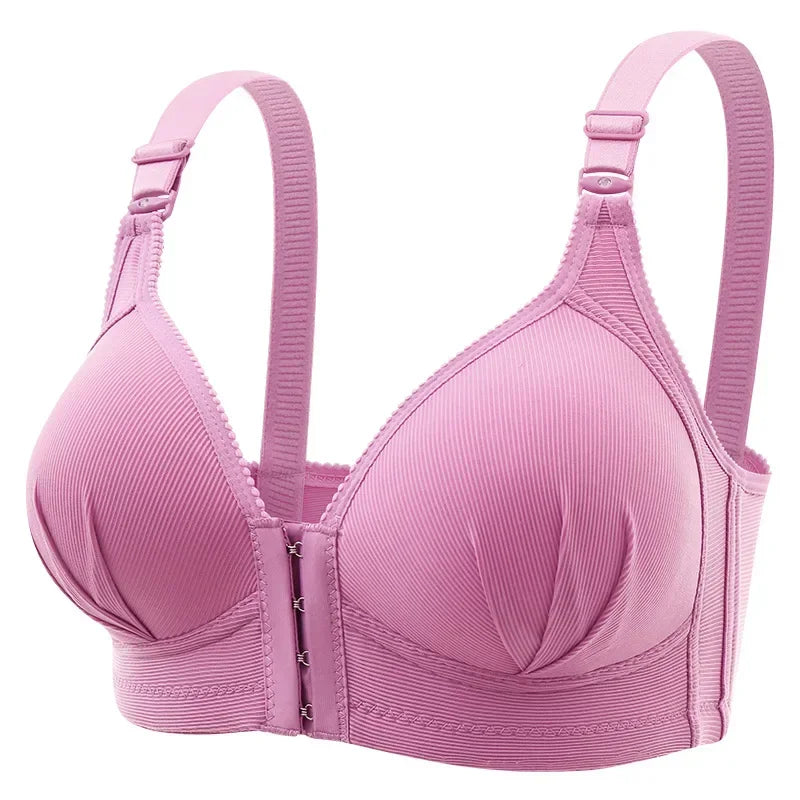 New Arrivals 5 Colors Front Button Breastfeeding Bra without Steel Ring Thin Size Comfortable and Traceless Pregnant Women's Bra