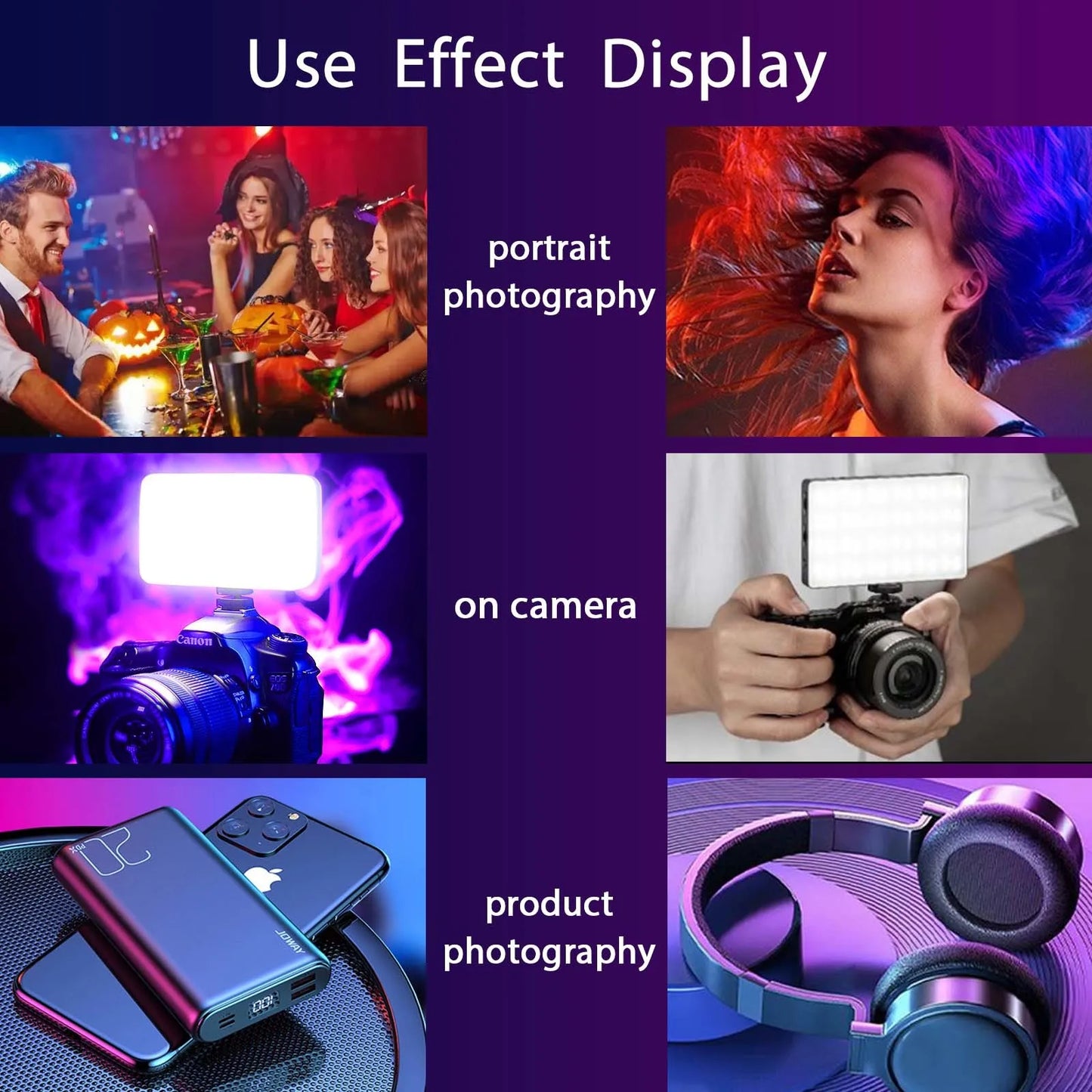 NEW Arrivals RGB LED Video Light Photography Fill Camera Lighting Panel CRI95+ 2500-9000K LCD Display Cold Shoe For Vlog Live Streaming DSLR