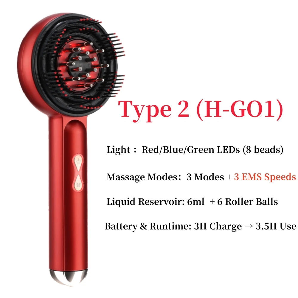 NEW Electric Scalp Massage Comb Scalp Oil Applicator Hair Care Red Light Head Massager for Hairline Growth Anti-Hair Loss Hairbrush