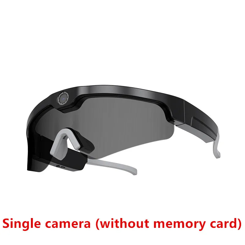 NEW 4K Mini HD Glasses 128G Card Camera, Mini Sports Glasses Camera, Bicycle Video Recorder, Polarized Sunglasses, Bluetooth Glasses Cycling Bikes Security Accessories Sports Supplies