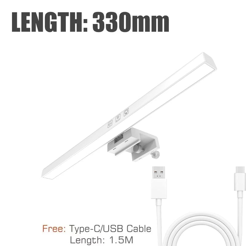 NEW 60cm RGB LED Computer Monitor Curved/Straight Light Bar Music Rhythm Eyes Protection Screen Hanging Light Dimming Atmosphere Night Lamp For Game/Study/Work Home Office Work