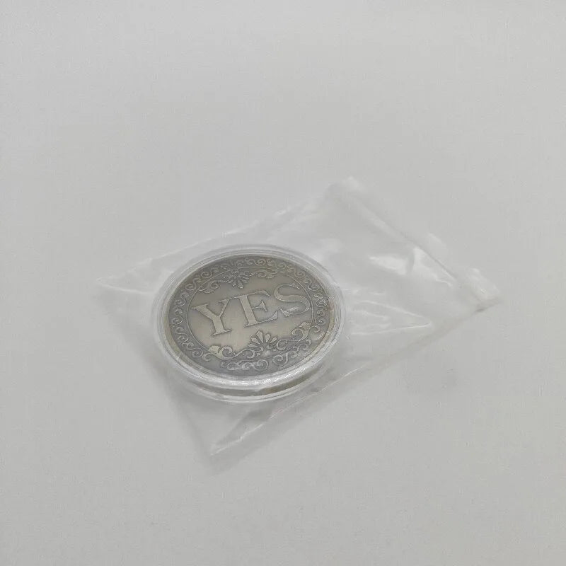 NEW 1PC Bronze Yes or No Commemorative Coin Souvenir Non-Currency Coins Game Prop Challenge Coins Collection Decoration Crafts