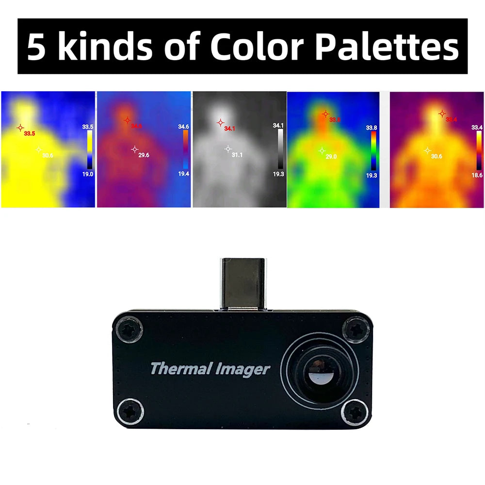 NEW Android Mobile Phone Thermal imager 32*32 Resolution Type-C interface Temperature Measurement Tool Thermal imager Electronics Supplies Camera Accessories