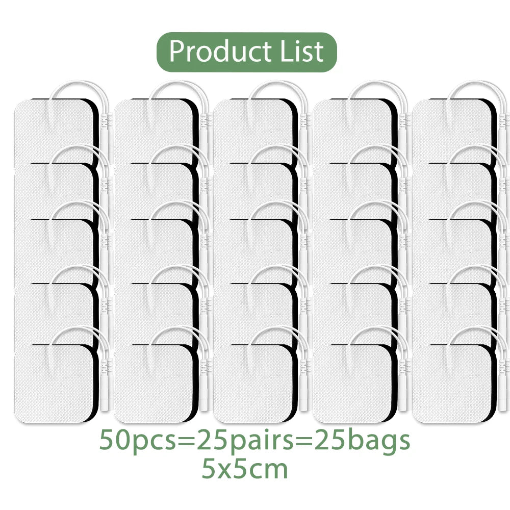NEW Arrivals 50PCS Set Electrode Pads Gel For Tens Acupuncture Physiotherapy Massager Patches Slimming Pulse EMS Muscle Stimulator Sticker