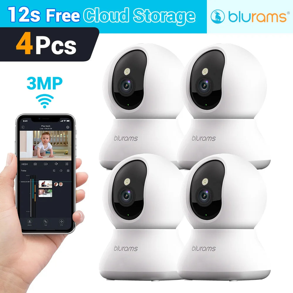 NEW Arrivals 1-4PCS Set 5G Family Baby Monitor Camera 2K HD Home Security Camera with Motion Detection and Two-Way Audio, Easy Setup, Clear Day & Night Vision Home Safety Supplies Protection